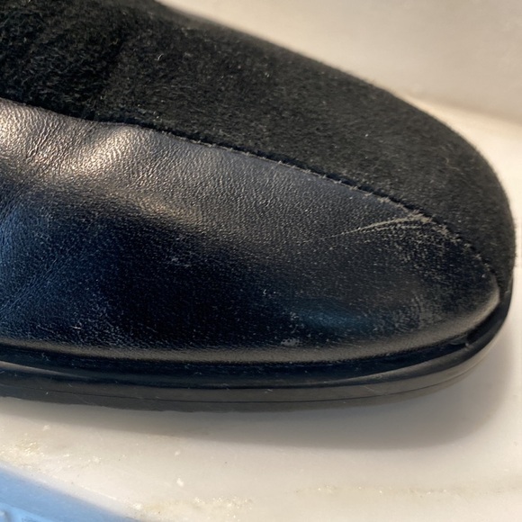 Vintage Munro Black Leather & Suede Shoes Size 7.5 - Picture 11 of 15